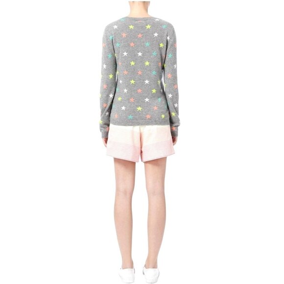 NWT CHINTI AND PARKER Cashmere Mini Stars Jumper Sweater XS Crew Neck Multi Gray - Picture 4 of 5